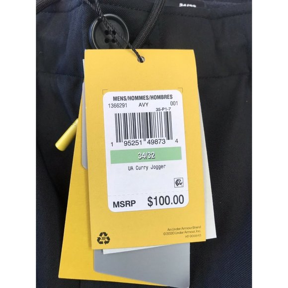 Under Armour UA Mens Storm Curry Golf Jogger PantsSize 34 X 32 Black 1366291 NEW - Picture 6 of 12